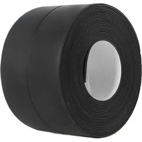 Bandes d'étanchéité autocollantes pour salle de bain, 3 rouleaux, pour toilettes, baignoire, douche, coin, cuisine, noir - 3,2 m x 3,8 cm (1/5)