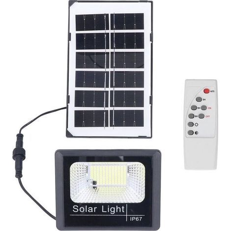 100 LED Solar-Flutlicht für den Außenbereich, IP67 wasserdicht, Solar-Wandleuchte mit Fernbedienung, Garten-Stehlampe, Solar-Wandleuchte für den Garten, hohe Helligkeit (1/5)