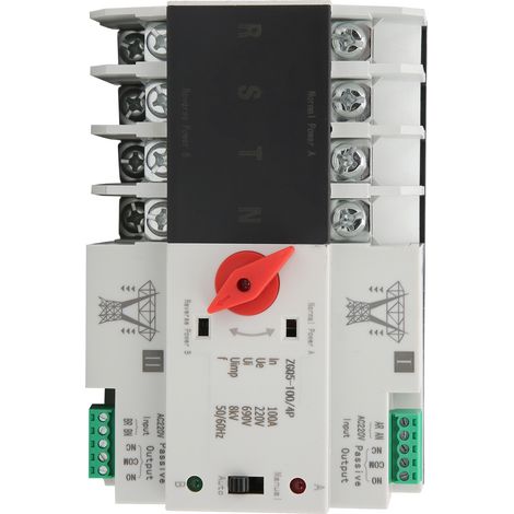 Commutateur de transfert automatique double puissance, commutateur de disjoncteur ZGQ5-100/4P 220V (1/5)