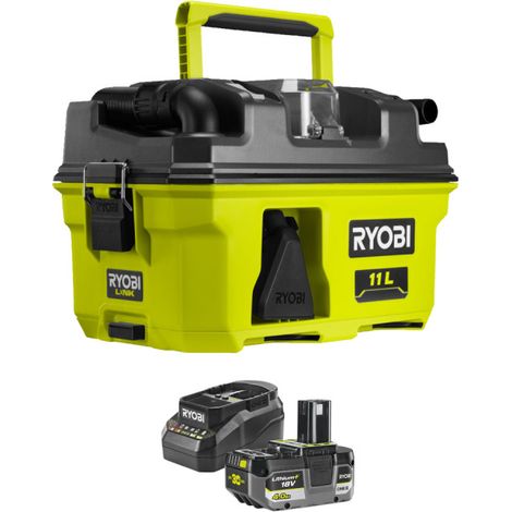Aspirateur d'atelier RYOBI 18V One+ RV1811 - Batterie 4,0Ah et chargeur (1/5)