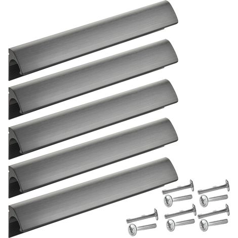 SOTECH Griffleiste Blackline ELEGANCE Aluminium schwarz matt eloxiert (Möbelgriff deckt alte Bohrlöcher ab) BA 160 mm L: 180 mm, 5 Stück (1/5)