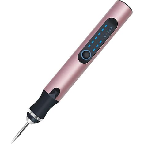 Machine de gravure sans fil rechargeable par USB, machine de gravure rotative portable pour bijoux, bois, verre, pierre (couleur rose) (1/4)