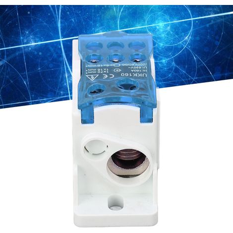 UKK160 C45 Boîte de jonction unipolaire de type rail DIN, répartiteur modulaire, 690 V 160 A, bleu. (1/5)