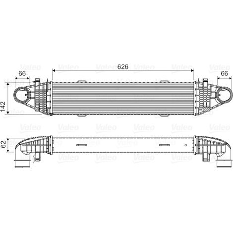 Intercooler, échangeur Valeo 818617 MERCEDES-BENZ 2045000300 A2045000300