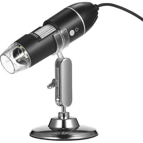 Microscope numérique HD 321P 1600X 2 en 1 pour iOS et Android, portable et à main. Nouveau microscope numérique 2 millions de pixels avec support en métal. (1/5)