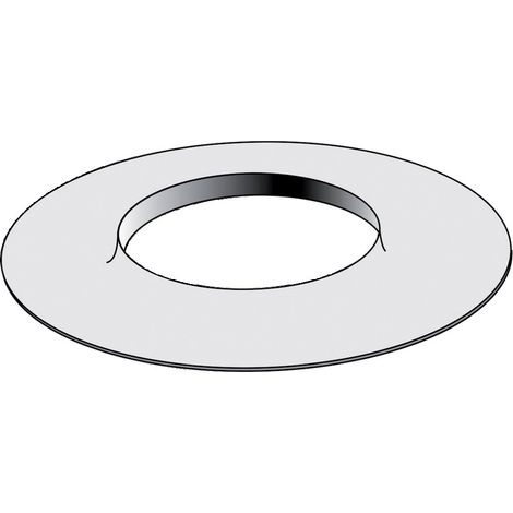 Ubbink – Rosace de finition extérieure Ø 100mm – EPDM blanc pour terminal horizontal D60/100 – Accessoire pour fumisterie