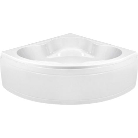 Baignoire d'angle Carmen - avec tablier - 140x140 cm - Siphon: Sans (1/3)