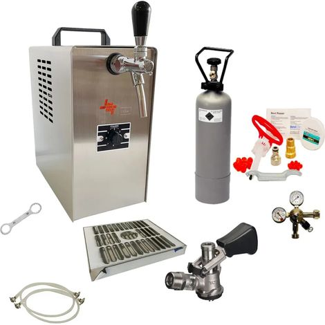 Ensemble complet - Tireuse a biere - JET 30 machine a biere, pompe a biere, 35 litres/h, Kit de nettoyage pour tireuse a bière et tête de fût, KEG: Set tous de tete de fut