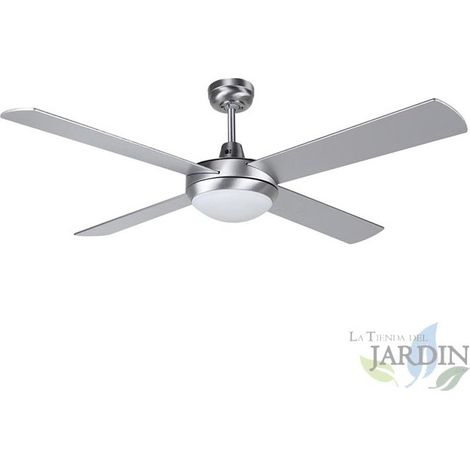 Ventilador de Techo Orbegozo Luz LED Mando a Distancia 3 Velocidades Color Silver Potente y Silencioso
