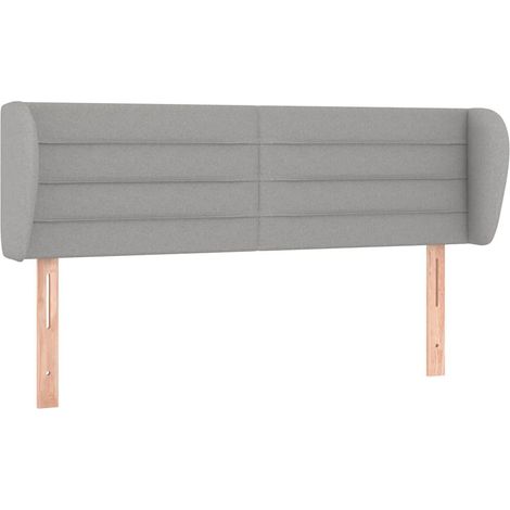 Maison Exclusive - Cabecero de tela gris claro 147x23x78/88 cm (1/5)