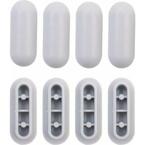 4 Pièces Tampon Universel pour Siège de Toilette Universel Chocs Kit de Tampon Abattant WC Plastique Toilette Pare-chocs Remplacement,de