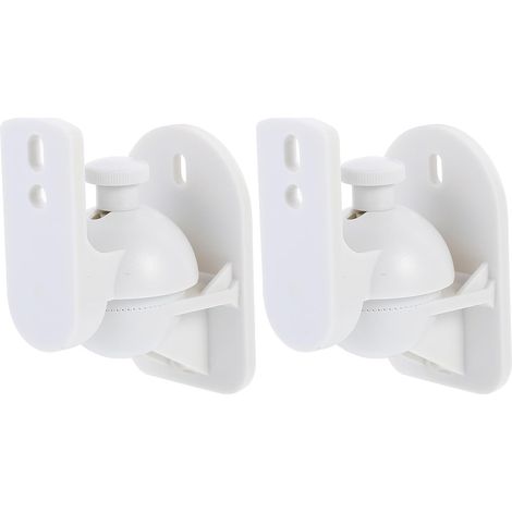 Support Mural pour Enceintes Angle Réglable 20° en Abs Blanc, Lot de 2 Sets de Sets pour Installation Home Cinéma et RV Moderne (1/5)