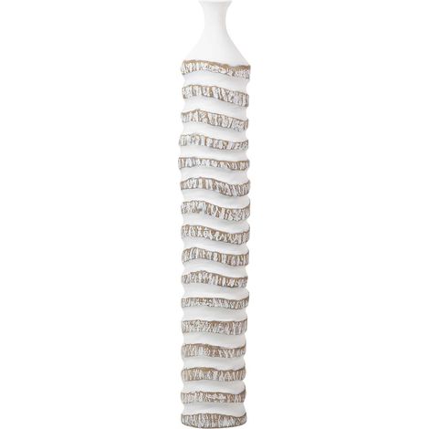 Weißbraune Vase aus Harz 18X18X107 cm (1/5)