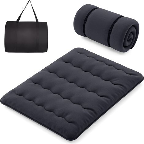 COSTWAY King Size Japanese Floor Mattress Futon Mattress 200x150x10cm-Black