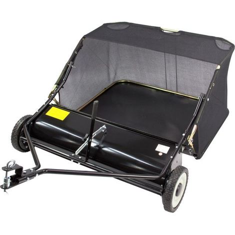 Dema – Balayeuse à feuilles et gazon 95 cm – Bac de collecte 480L amovible – Mécanisme de balayage intégré – Pour tracteur tondeuse ou quad