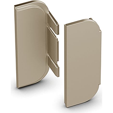 Hettich Canis C Endkappen geschlossen Set L+R Edelstahl Optik (1/3)