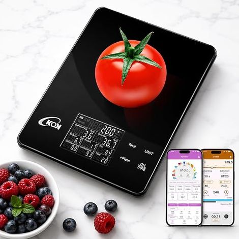 Balance de cuisine 0.1g, balance, plateau verre, pour maison et fitness (1/5)