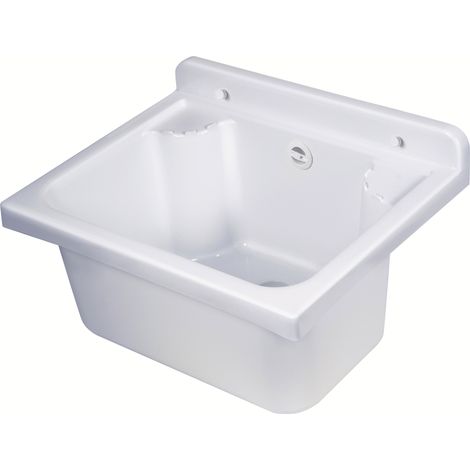 Lavatoio 42x34x24 cm in Polipropilene 11,5l Pilozzo Wash Bianco Lucido (1/5)