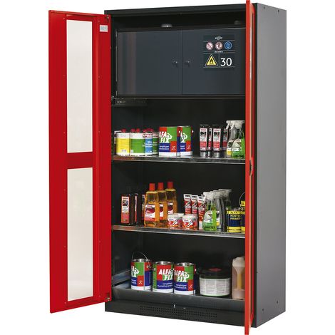 asecos, Armoire pour produits chimiques, porte avec vitres en (1/3)