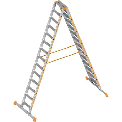 Layher Topic 1043 Stufenstehleiter 2x14 Stufen (1/5)