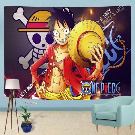 Tapisserie murale Luffy de One Piece (60 x 80 pouces) - Décoration de fête (1/5)