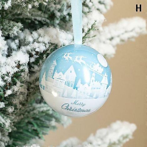 Pendentif de Noël rétro en fer, style antique, Père Noël et avion, décoration à suspendre au sapin de Noël, ornements, décoration de fête H3 (1/5)