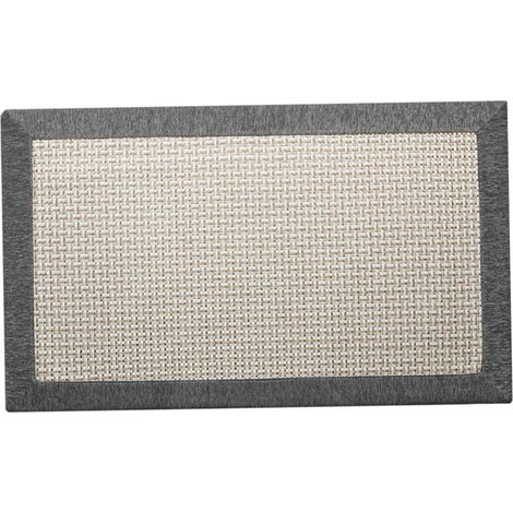 Tapis de cuisine devant évier lavable et antidérapant, en coton et lin tissé. Convient pour cuisine, couloir, salon et bureau (Gris, 50x120cm) (1/5)