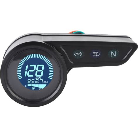 Motorrad-Tachometer, Drehzahlmesser, Kilometerzähler, universelles digitales LCD-Instrument (1/5)