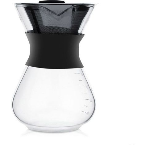 Manuelle Glasfilterkanne mit Edelstahlfilter (1/5)