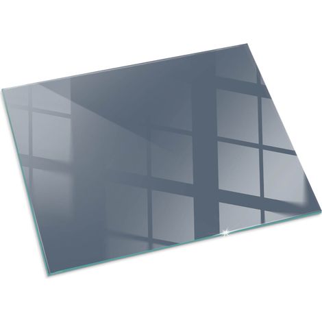 Funkenschutzplatte Kaminplatte Kaminglas Funkenschutz Ofenplatte Glasplatte Bodenplatte mit Bodenschutz Farbe Dunkelblau 80x60 cm
