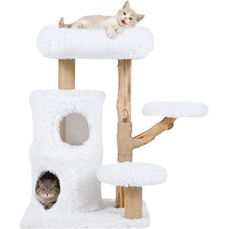 COSTWAY Albero per Gatti Moderno con Tiragraffi, Condo 2 Piani, Piattaforme Imbottite (1/5)