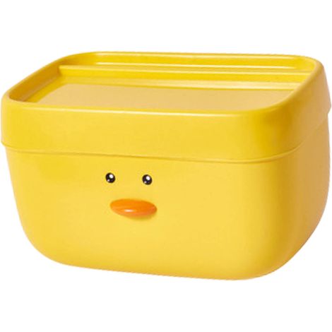 Boîte à mouchoirs à motif canard, porte-serviettes en papier jaune, porte-serviettes mural pour salle de bain (14,5 x 19,8 x 13 cm / 5,7 x 7,8 x 5,1 pouces) (1/5)