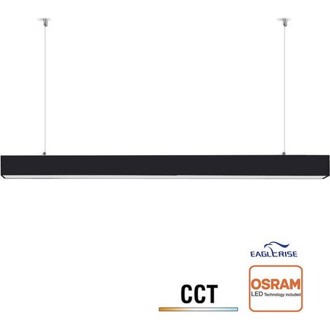 Lámpara colgante / superficie NEXO, ampliable, 40W, 120cm, 3CCT, negro, 3000-4000-6000K (1/5)