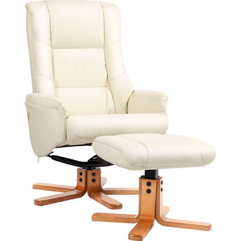 Fauteuil relaxation avec repose-pieds, fonction inclinable et bascule, dossier haut, pour salon et chambre (1/5)