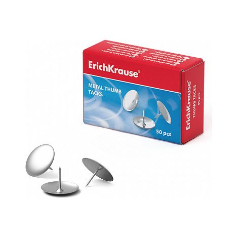 Caja 50 chinchetas niqueladas erich krause 7851 (1/3)