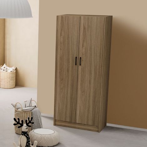 Armadio due ante 91x52x210h colore noce naturale ARM290 (1/2)