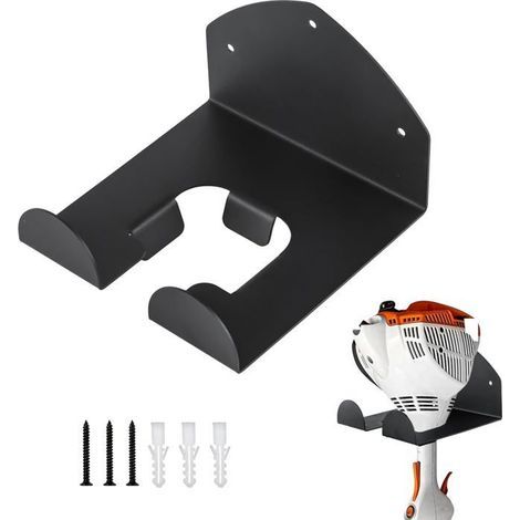 1 x Wandmontierter Freischneiderhalter, robustes Werkzeugregal aus Edelstahl für die Garage, Mehrzweckhaken für Schläuche, Werkzeuge und Fahrräder, ideal für Werkstatt oder Keller (1/5)