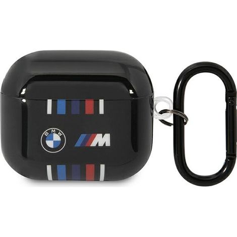 BMW AirPods 3 Hülle mit mehrfarbigen Linien, Schwarz (1/3)