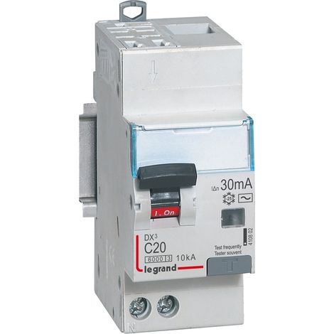 Differentieel Automaat DX3 1P+N Karakteristiek C 20A 30mA 6kA - LEG410802