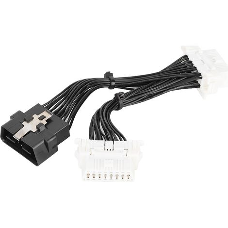 Rallonge câble adaptateur OBD2 16 broches répartiteur en Y 1 à 2 pour GPS caméra de bord voiture (1/5)