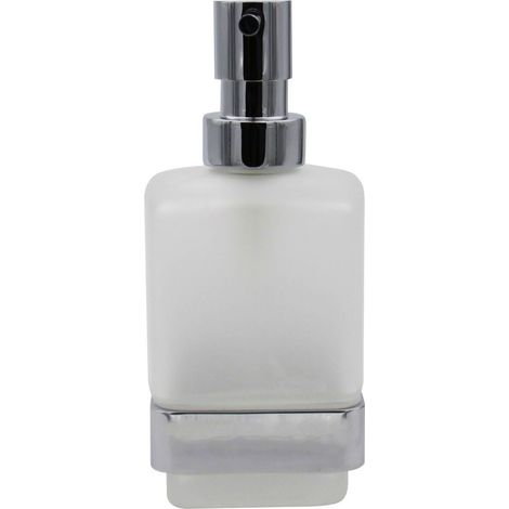 Inda - Dispenser sapone cromo lucido/vetro satinato 250 ml