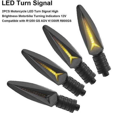 2 Stück LED-Blinker für Motorräder, hohe Helligkeit, 12 V, kompatibel mit R12