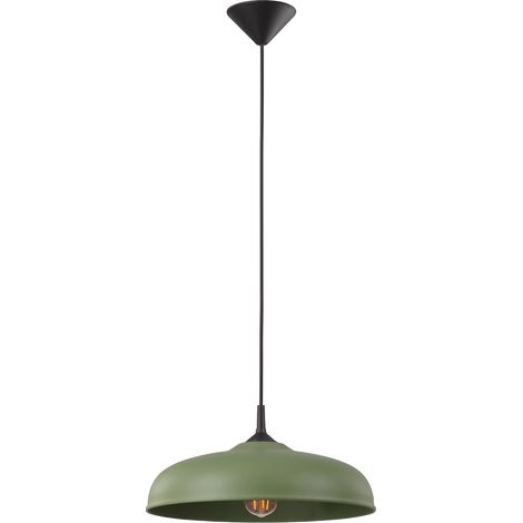 Sollux Gina Suspension en forme de dôme, vert olive, 1 x E27 (1/5)