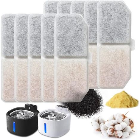 Filtros para bebederos, 10 unidades, Recambio de filtro para bebederos, Filtro de 2-2,5 L, Filtro para bebederos, Fuente, Recambio (1/5)