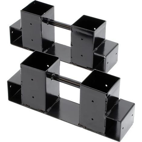 Lot de 2x Support serre-bûches – Revêtement par poudre – Patins range-bûches pour Stockage Empilage de Bois de chauffage cheminée poêle