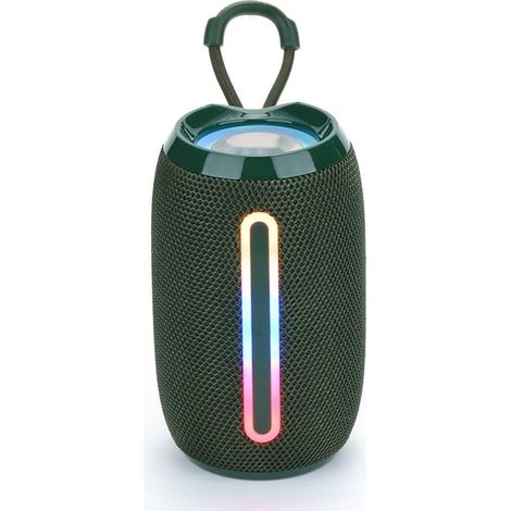 Enceinte Bluetooth Greenlyca - Vert classique, éclairage RGB + son haute fidélité, modèle universel (1/4)