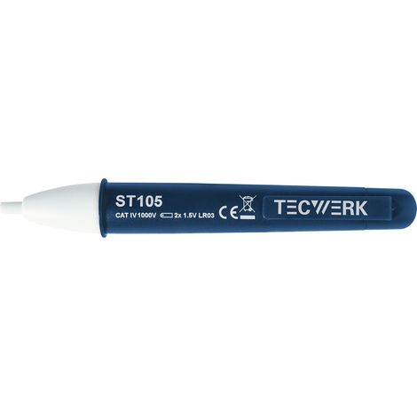 Comprobador  de  tensión  12-1000V  AC  TECWERK (1/5)