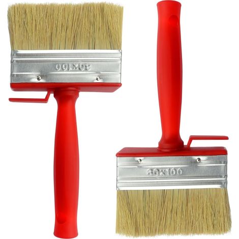 2 x 100mm Paint Brush for Fence, Floor, Wood, Suitable for All Types of Painting Work (1/5)