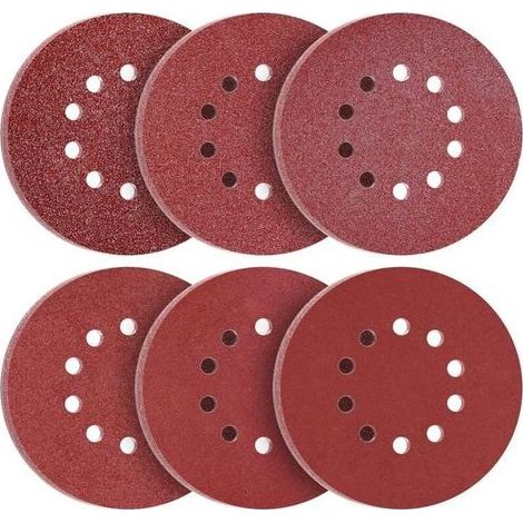 Disques de Ponçage 225 mm 60 Pièces Grain P40 P60 P80 P120 P240 P320 10 Trous Disques Abrasifs 225 mm Ronds Papier Abrasif for Ponceuse pour Cloisons Sèches Ponceuse Girafe (1/5)
