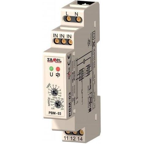Zamel PBM-03 relé bistable modular sobre carril DIN